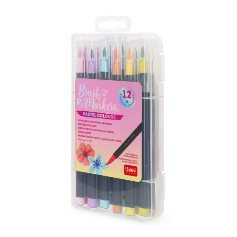 Legami-Caixa-12-Marcadores-com-Ponta-de-Pincel-Tons-Pastel