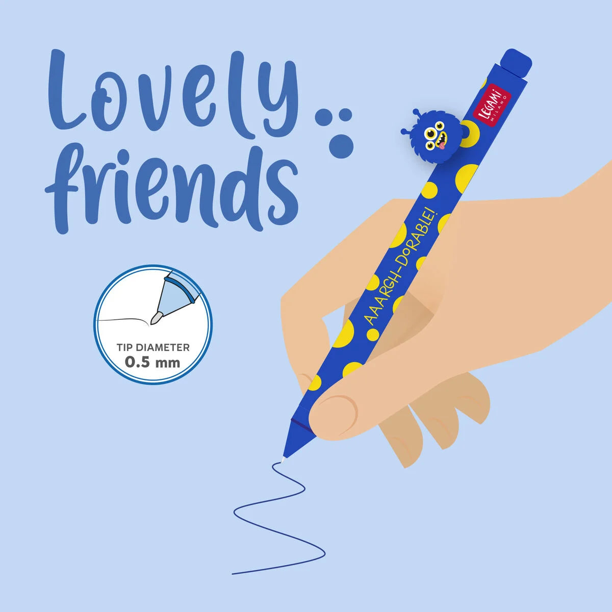 Legami_Caneta_Lovely_Friends_Monstro