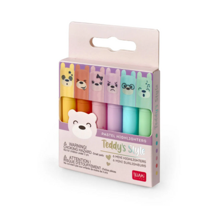 Legami-6-Mini-Sublinhadores-em-Tons-Pastel-Teddy's-Style