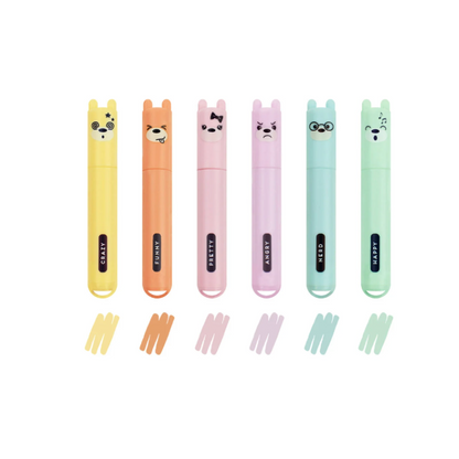 Legami-6-Mini-Sublinhadores-em-Tons-Pastel-Teddy's-Style