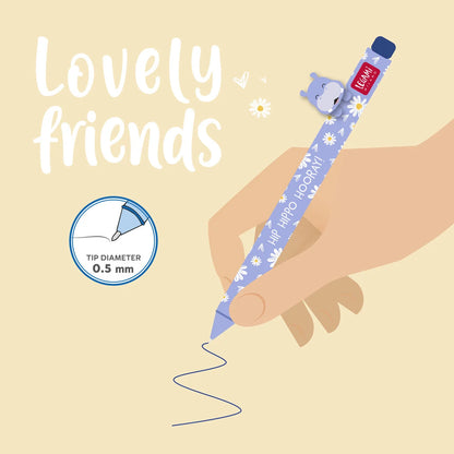 Legami_Caneta_Lovely_Friends_Hipopotamo