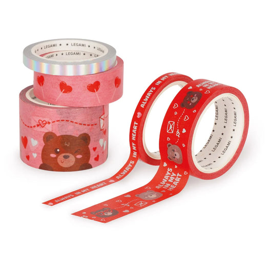 Legami_Conjunto_de_5_Fitas_Adesivas_Tape_by_Tape_Teddy_Bear